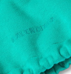 Balenciaga - Oversized Fleece-Back Cotton-Blend Jersey Rollneck Sweatshirt - Men - Turquoise