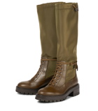 Aquazzura Leather-trimmed knee-high boots