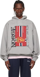 VETEMENTS Gray 'Norway' Tourist Hoodie