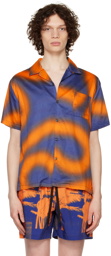 Double Rainbouu Orange & Blue Printed Shirt