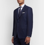Canali - Navy Slim-Fit Wool-Twill Suit Jacket - Blue