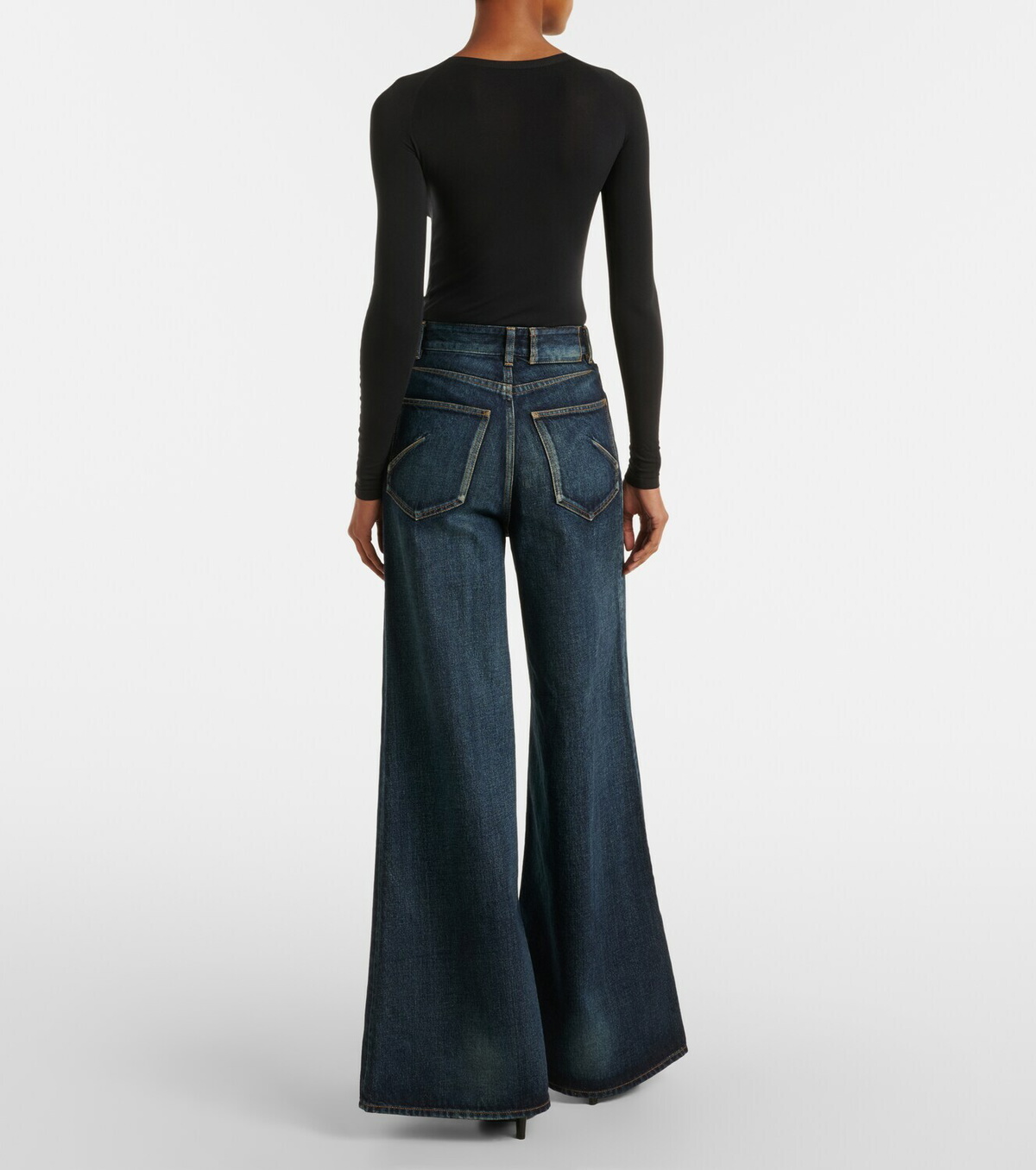 Alaïa Faded wide-leg jeans