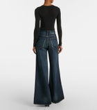 Alaïa Faded wide-leg jeans