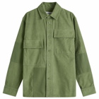 JW Anderson Men's Patchwork Overshirt in Dark Green