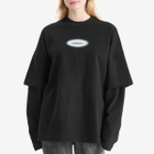 Daily Paper Women's Layered T-Shirt in Black