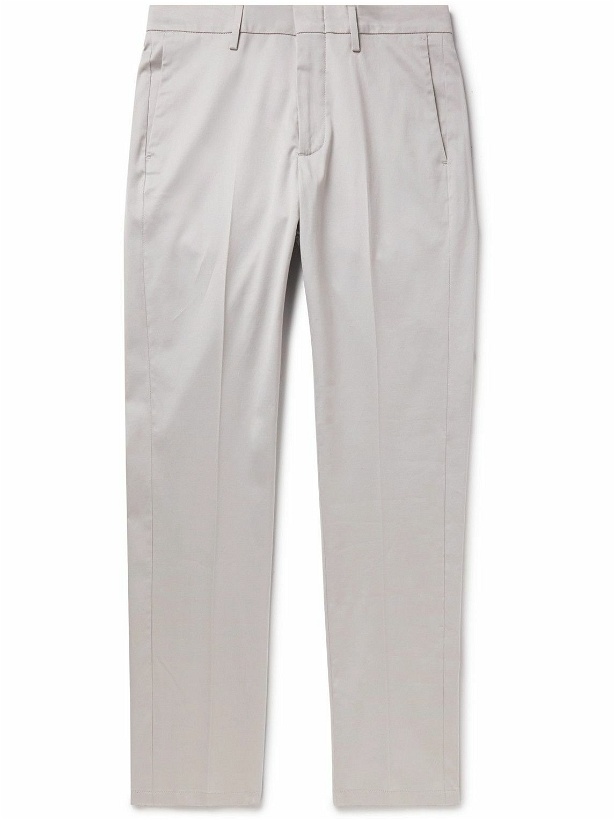 Photo: Dunhill - Straight-Leg Cotton-Blend Trousers - Gray
