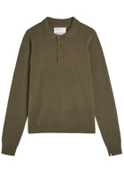 Extreme Cashmere N°223 Be For Cashmere-blend Polo Jumper - Dark Green - One Size