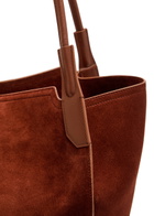 Victoria Beckham Victoria Panelled Suede Tote - Dark Brown - One Size