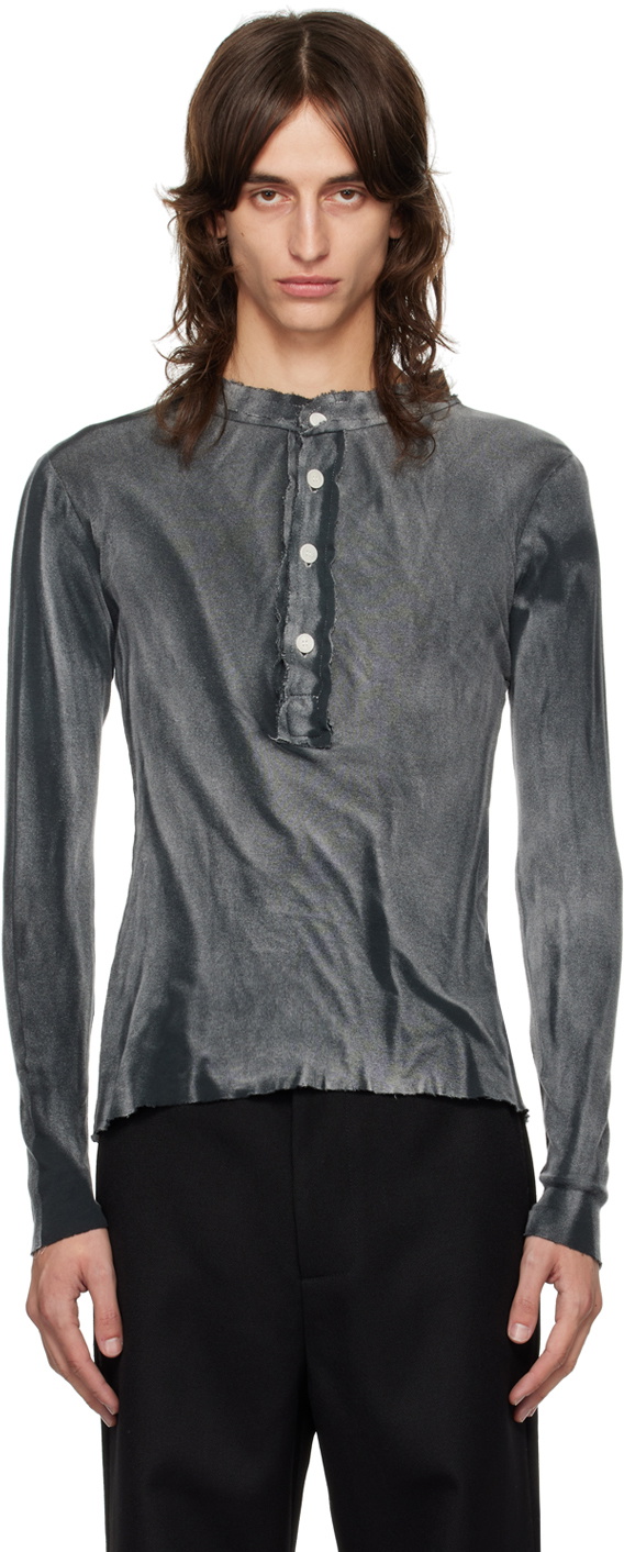 Edward Cuming Black Raw Stack Henley
