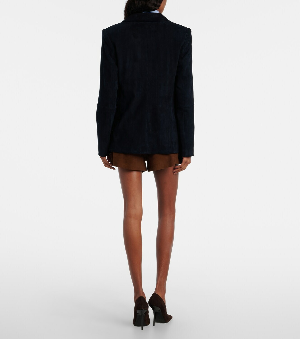 Stouls Suede double-breasted blazer