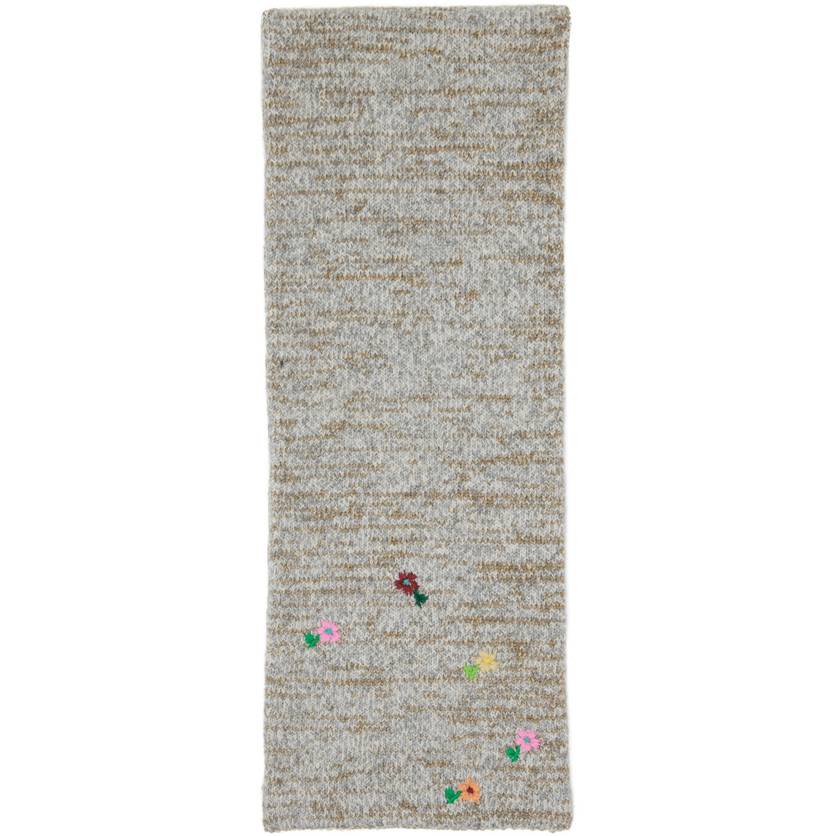 Dries Van Noten Gray Wool & Cashmere Scarf