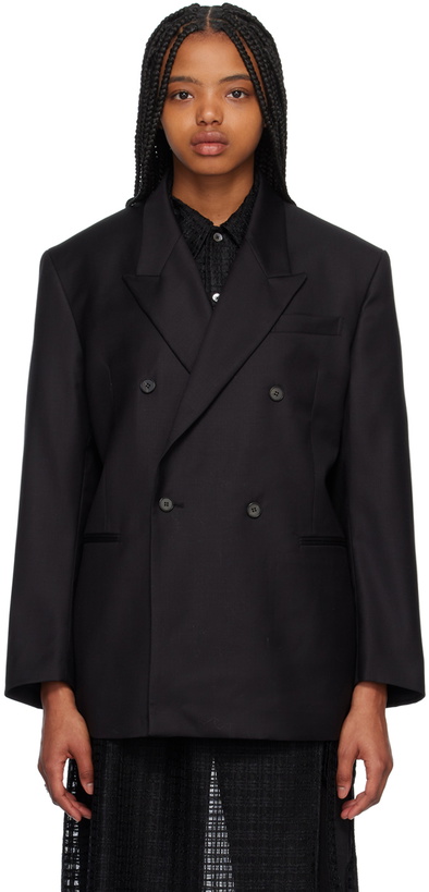 Photo: Youth Black Double-Breasted Blazer