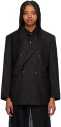 Youth Black Double-Breasted Blazer