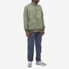 Battenwear Men's Warm Up Fleece Jacket in Olive