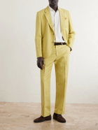 Paul Smith - Straight-Leg Cotton and Linen-Blend Suit Trousers - Yellow