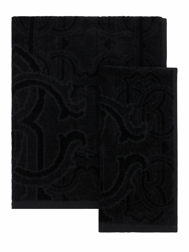 Photo: ROBERTO CAVALLI Set Of 2 Araldico Cotton Towels