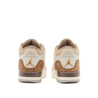 Air Jordan 3 Retro BP Sneakers in Light Orewood Brown/Metallic Gold