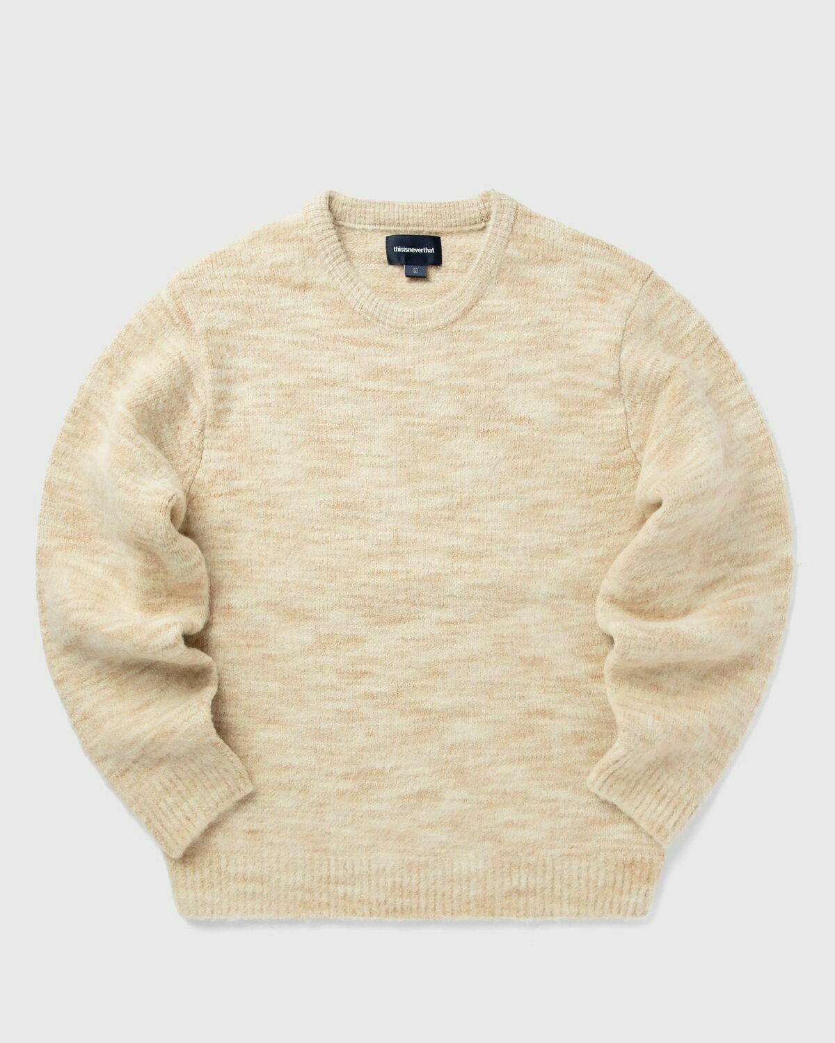 Thisisneverthat STATIC KNIT SWEATER Beige Mens Pullover 