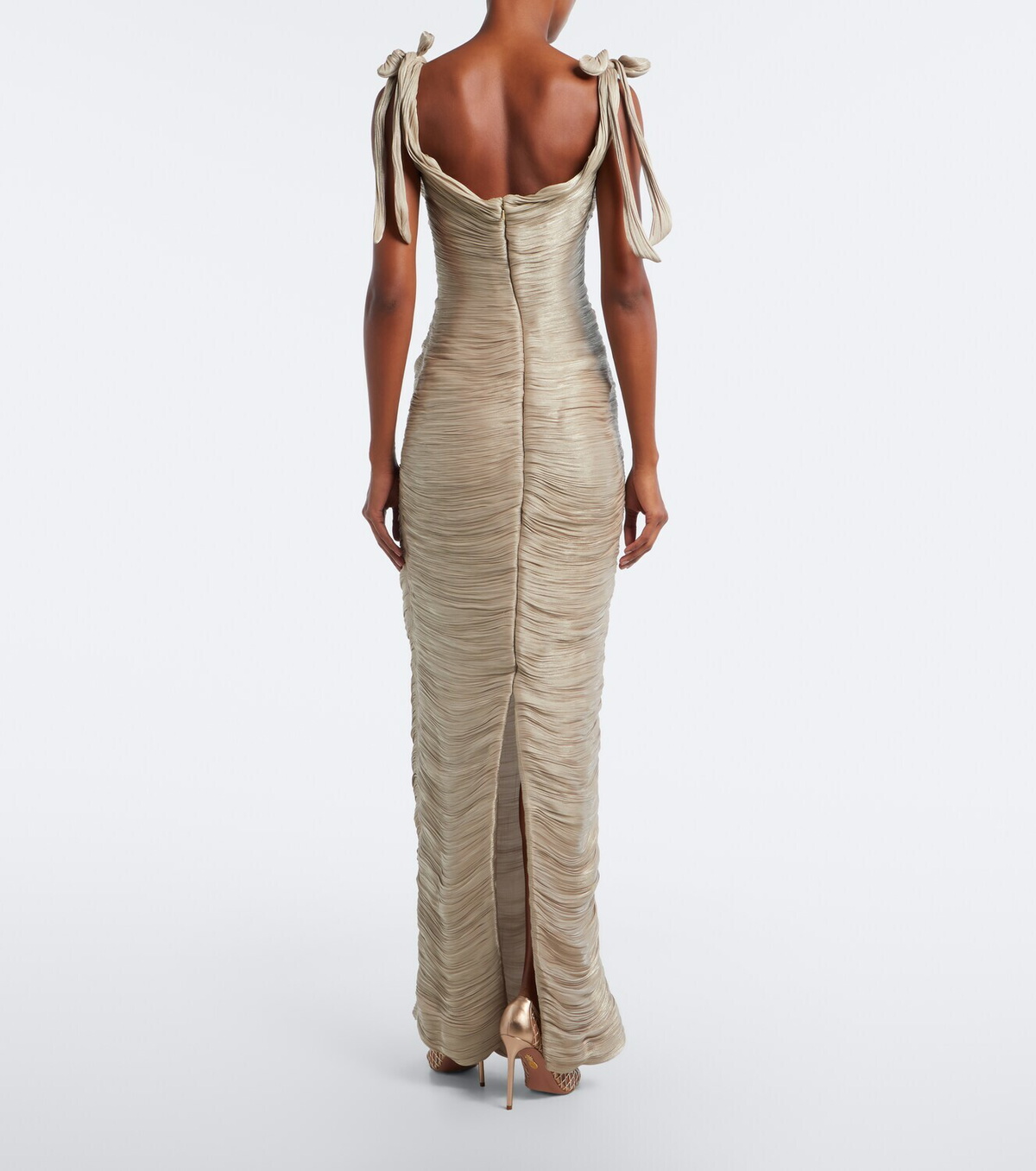 Marmar Halim Pleated taffeta gown