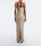 Marmar Halim Pleated taffeta gown