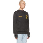 Off-White Black Knit Flamed Bart Sweater