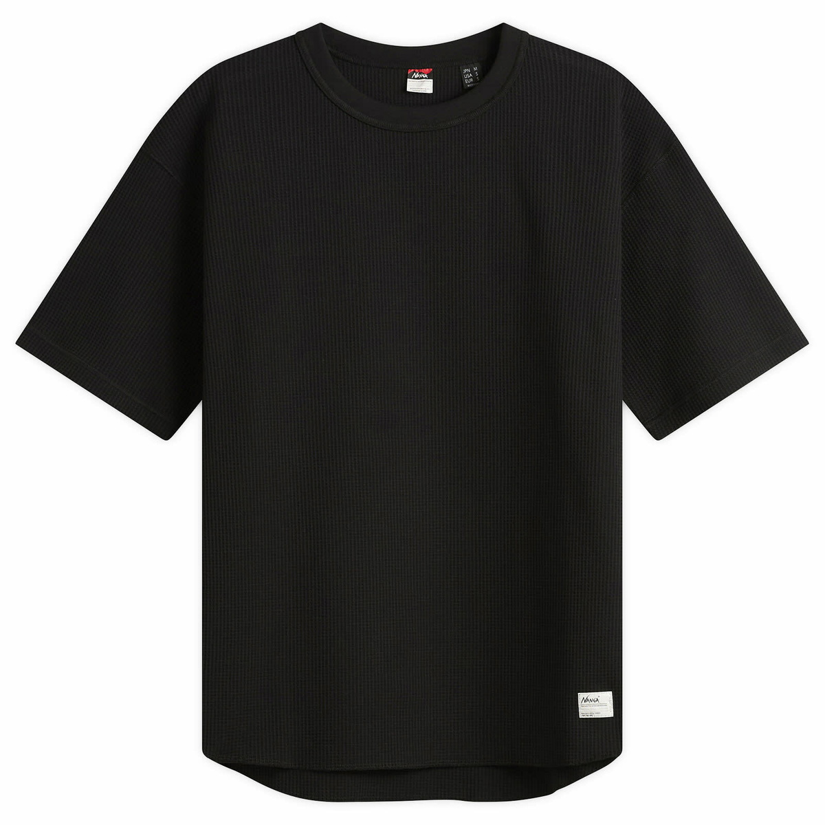 NANGA Men's Airflex® Waffle T-Shirt in Black
