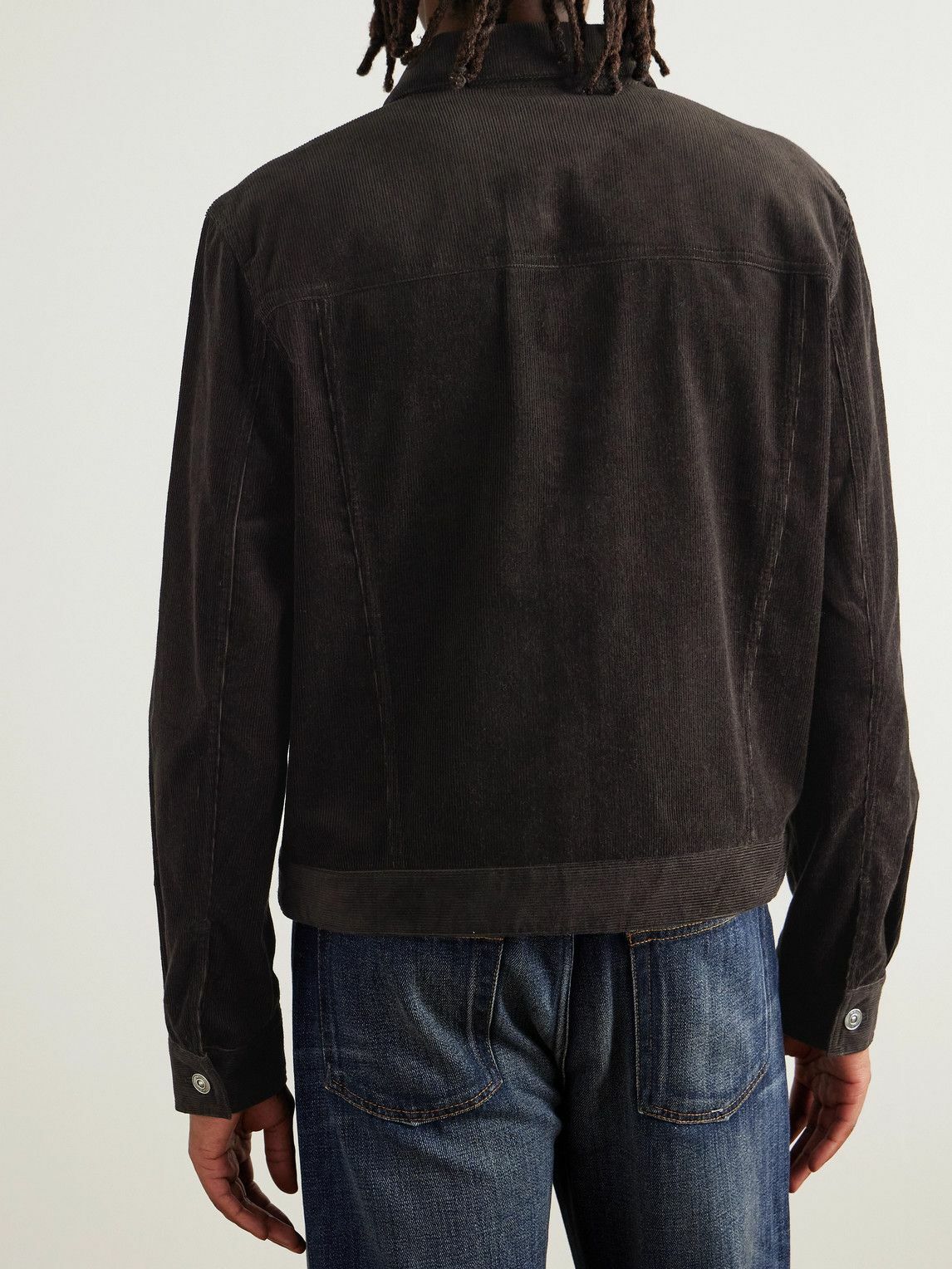 Mr P. - Cotton-Corduroy Trucker Jacket - Brown