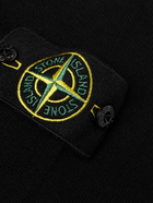 Stone Island - Logo-Appliquéd Knitted Cotton Half-Zip Sweater - Black