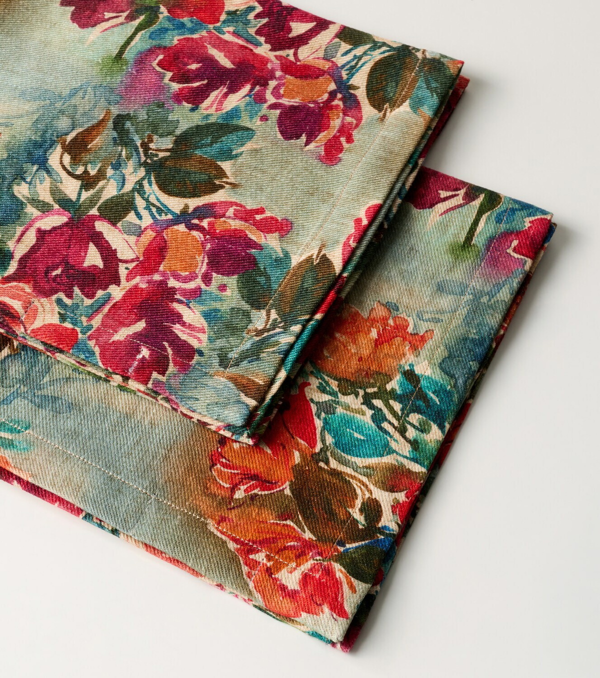 The House of Lyria Nersa set of 2 floral linen napkins