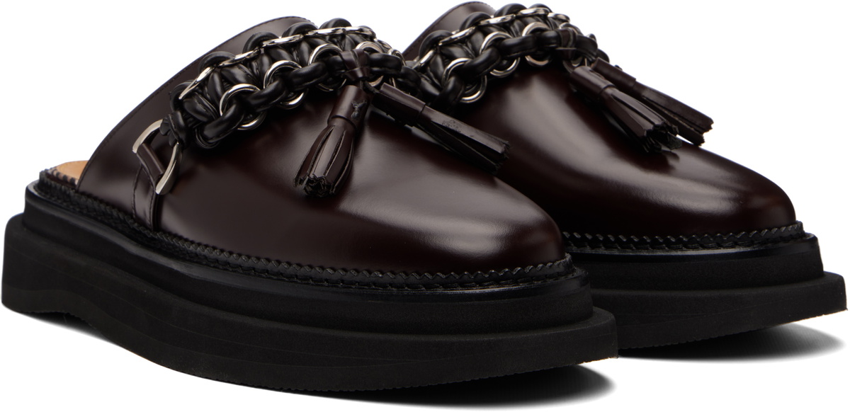 Toga Virilis Brown Hard Leather Slip-on Loafers