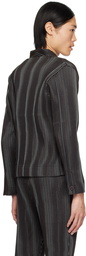 HOMME PLISSÉ ISSEY MIYAKE Brown Pleats Blazer