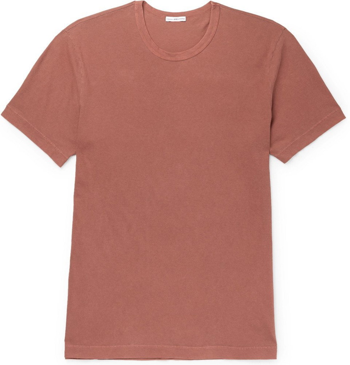 Photo: James Perse - Slim-Fit Combed Cotton-Jersey T-Shirt - Red