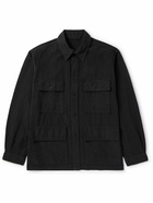 Kaptain Sunshine - Safari Cotton and Linen-Blend Overshirt - Black