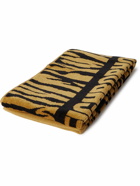Neighborhood - Tiger-Print Cotton-Terry Towel - Yellow