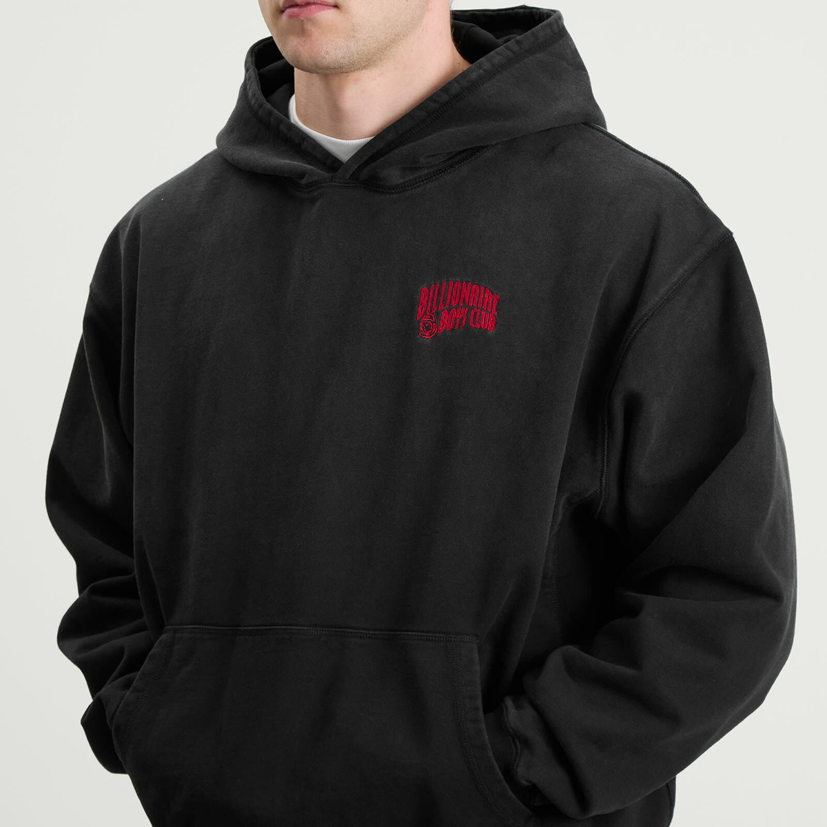 Billionaire Boys Club Men's Small Arch Logo Oversized Hoodie in Washed Black