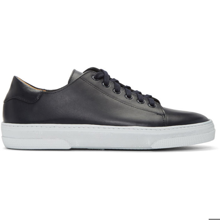 Photo: A.P.C. Navy Tennis Sneakers