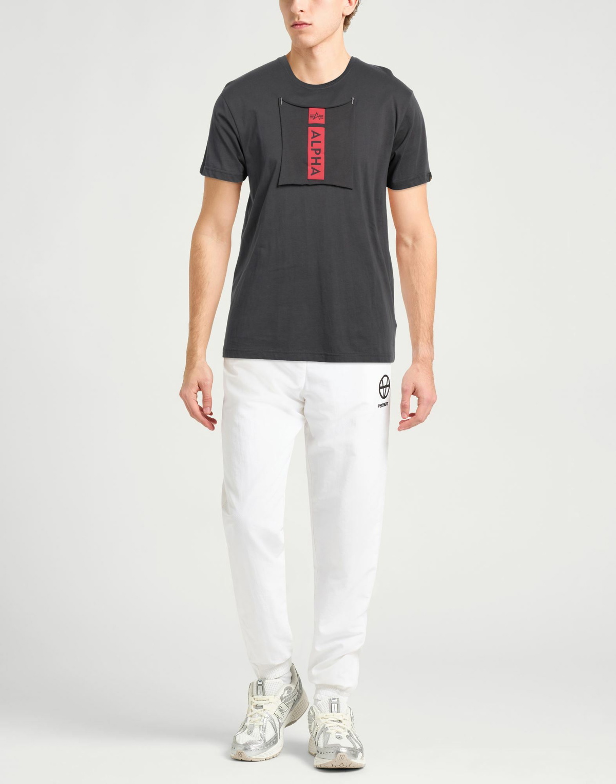 Alpha Industries Mens T-shirt in Grey
