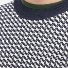 A.P.C. Men's David Jacquard Crew Knit in Dark Navy