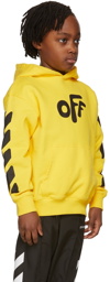 Off-White Kids Yellow Rounded Arrows Hoodie