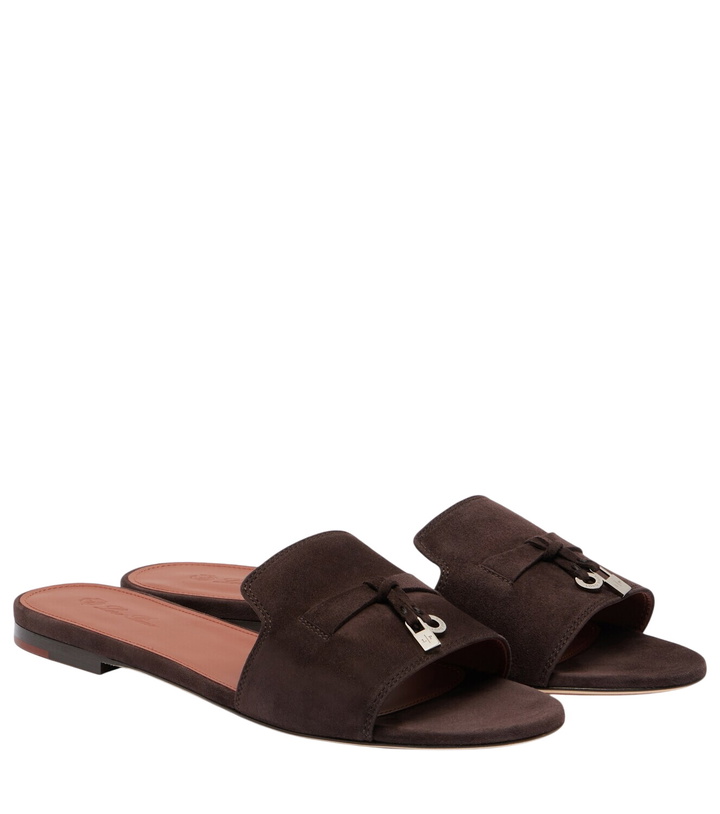 Photo: Loro Piana Summer Charms suede slides