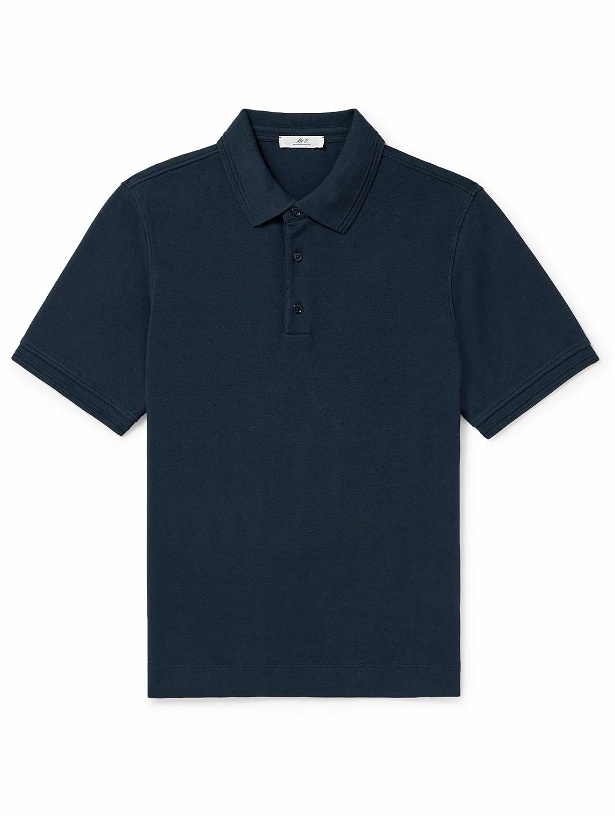 Photo: Mr P. - Organic Cotton-Piqué Polo Shirt - Blue