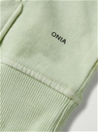 Onia - Garment-Dyed Cotton-Jersey Hoodie - Green