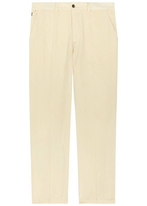 Photo: Malbon La Perla Straight-leg Tencel-twill Trousers Cream