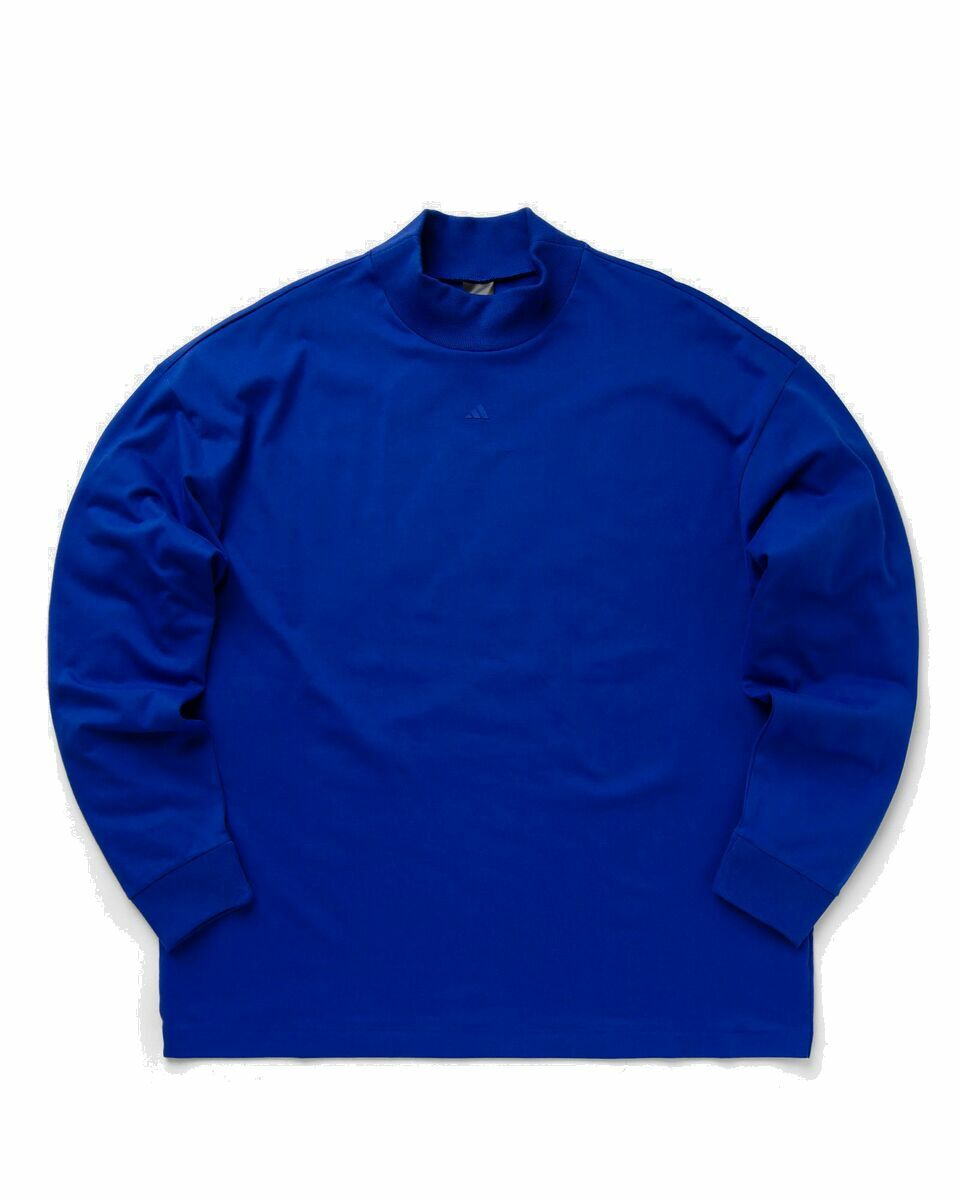 Photo: Adidas One Bb L/S Tee Blue - Mens - Longsleeves