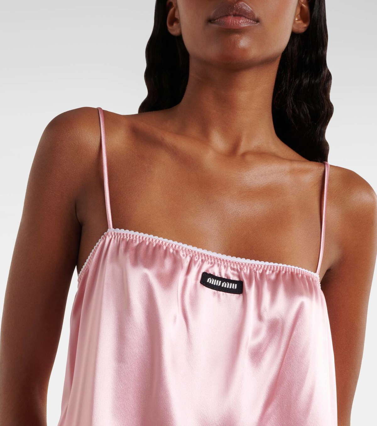 pink satin miu miu dress Miu Miu Satin slip dress Miu Miu