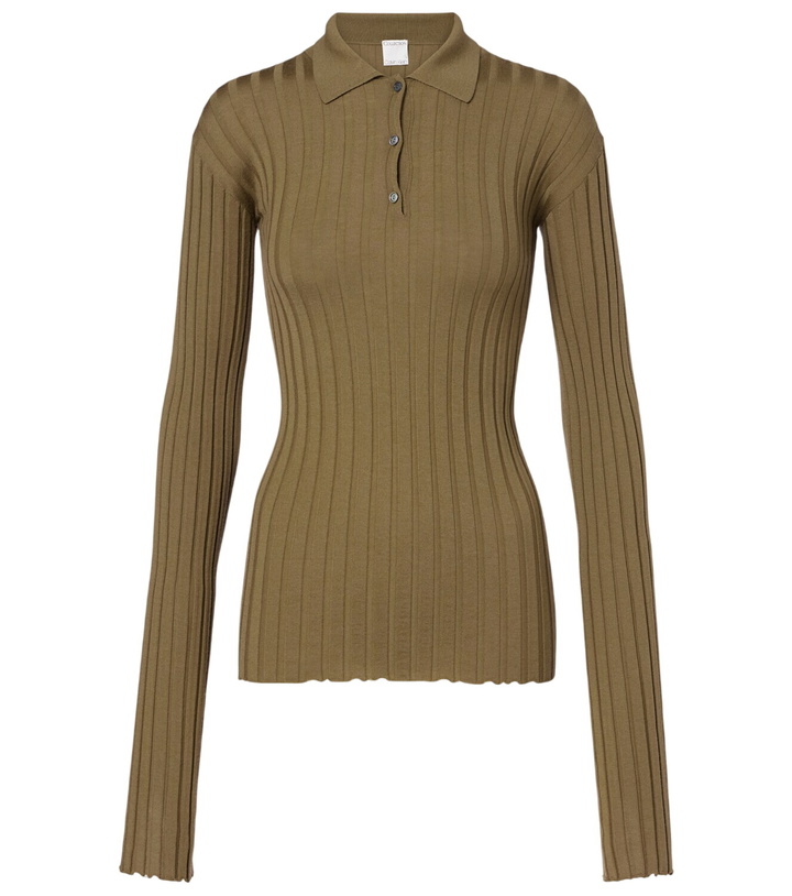 Photo: Calvin Klein Collection Ribbed-knit wool polo shirt