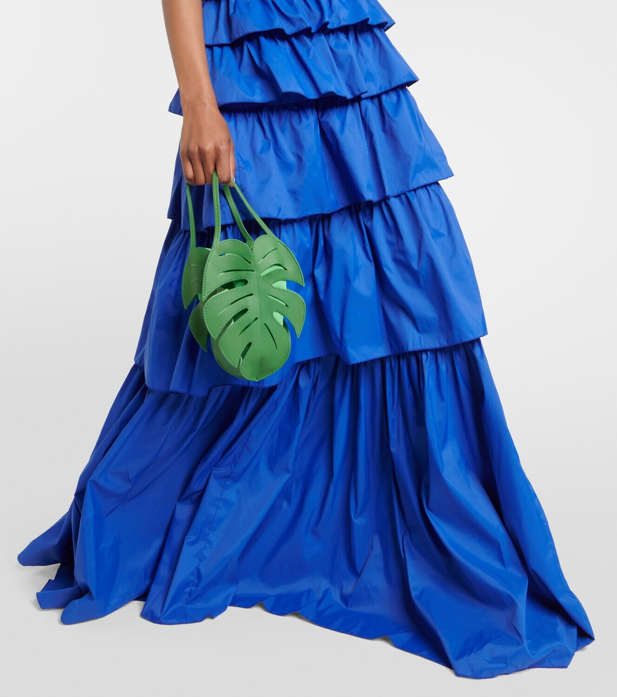 Tiered ruffle-taffeta 2024 maxi skirt