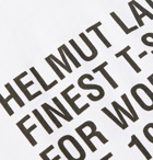 Helmut Lang - Logo-Print Cotton-Jersey T-Shirt - White