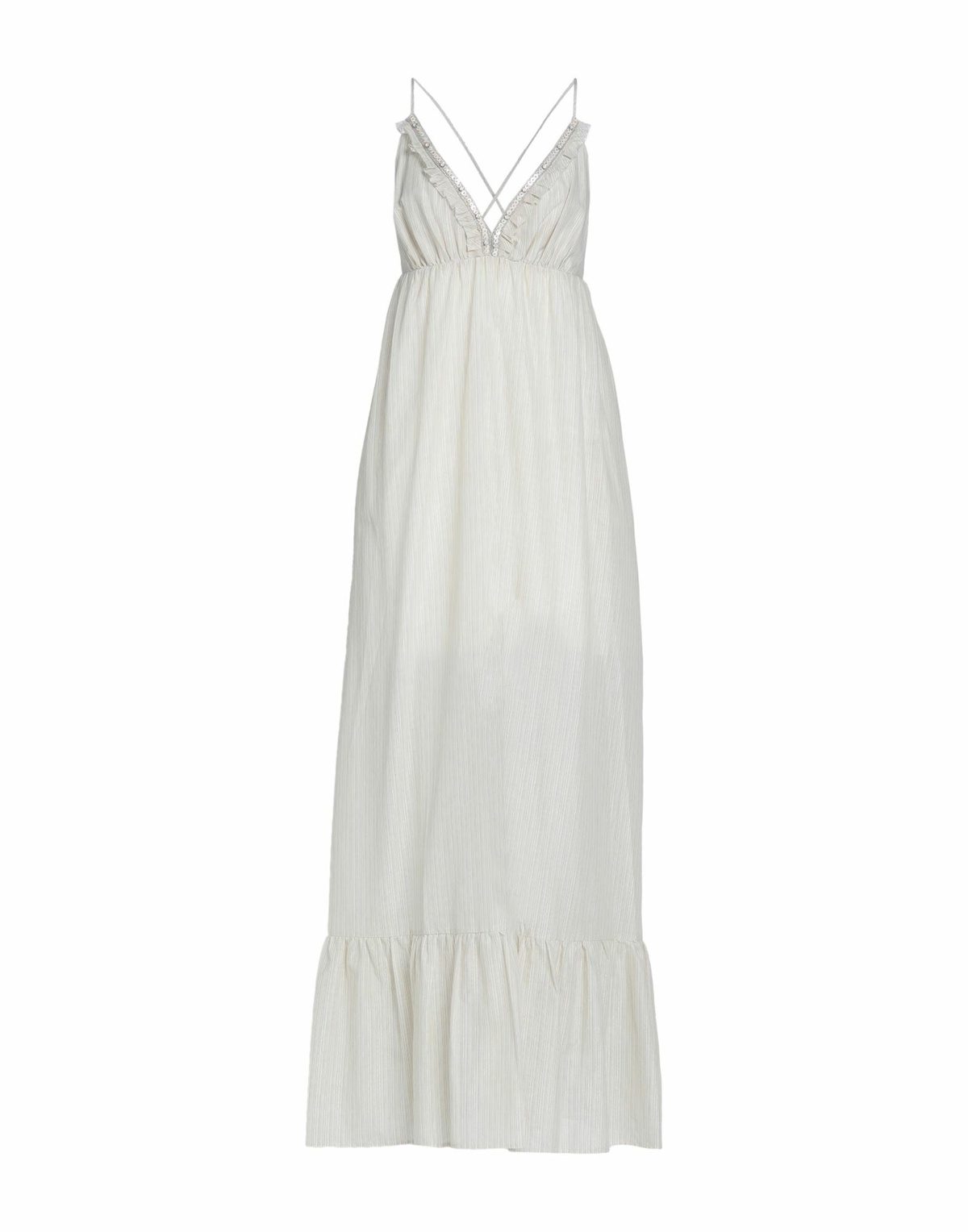 Manila Grace Womens Maxi dress in Beige