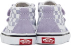 Vans Baby Purple & White Checkerboard Sk8-Mid Reissue V Sneakers